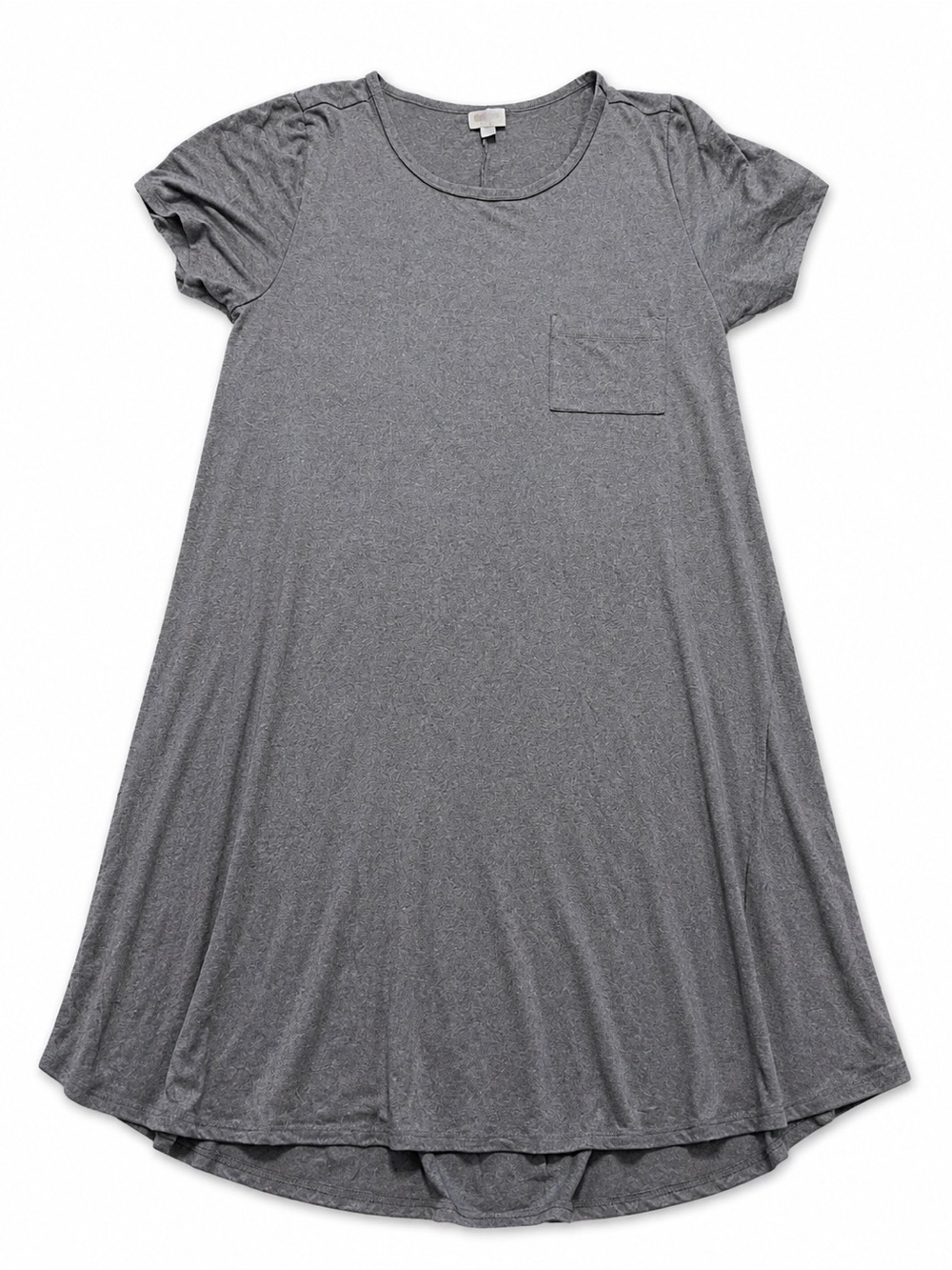 LuLaRoe Carly Gray Pocket High-Low Swing T-Shirt Dress XL